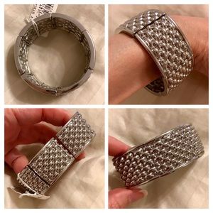 Stretch, Basketweave Pattern Bangle